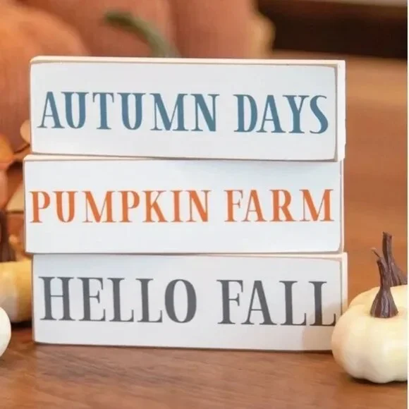 ($5) Hello Fall Skinny Blocks - Picture 1 of 1